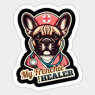 Frenchie nurse Sticker